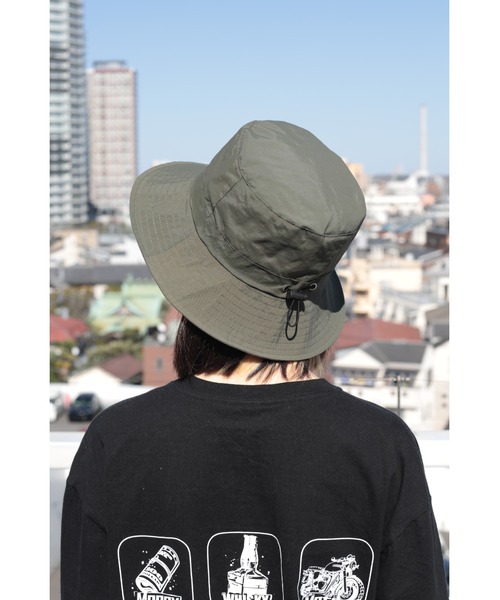 aimoha（アイモハ）の「aimoha outdoor ユニセックス　アウトドア　撥水加工　小さく収納できるバスケットハット（ハット・レディース・ブラック/カーキ/グレー/ベージュ/ネイビー・FREE）」の4枚目の写真