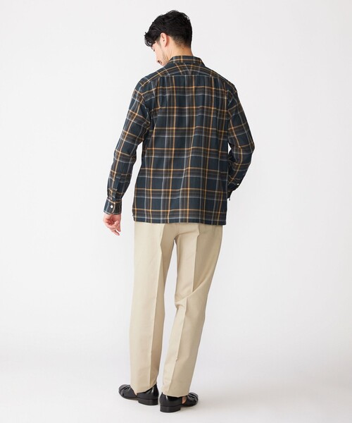 SHIPS（シップス）の「SHIPS: オープンカラー コットン マドラスチェック プルオーバー シャツ（シャツ/ブラウス・メンズ・ブラウン/ネイビー・L/M/S/XL）」の13枚目の写真