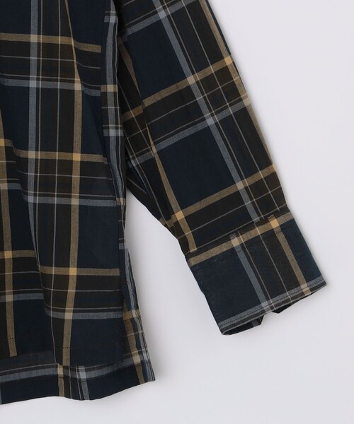 SHIPS（シップス）の「SHIPS: オープンカラー コットン マドラスチェック プルオーバー シャツ（シャツ/ブラウス・メンズ・ブラウン/ネイビー・L/M/S/XL）」の18枚目の写真