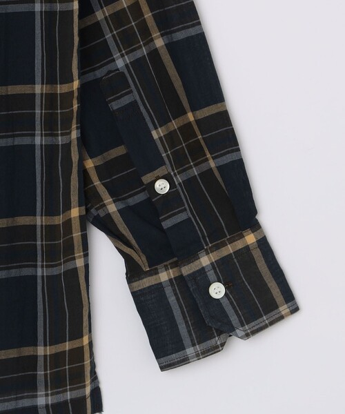 SHIPS（シップス）の「SHIPS: オープンカラー コットン マドラスチェック プルオーバー シャツ（シャツ/ブラウス・メンズ・ブラウン/ネイビー・L/M/S/XL）」の19枚目の写真