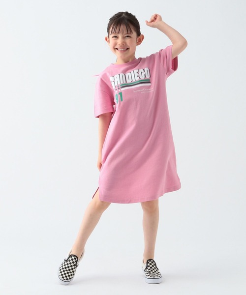 BAYFLOW(ベイフロー)の「アソートプリントビッグワンピース(KIDS)(ワンピース・キッズ・アイボリー/チャコール/ラベンダー/ピンク・110cm/120cm/130cm/140cm/150cm)」の7枚目の写真
