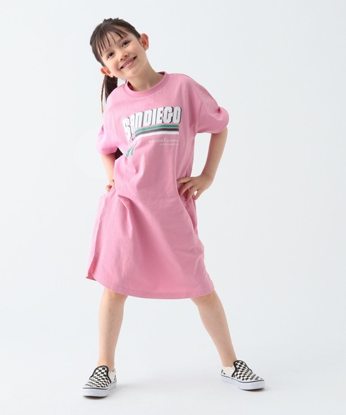 BAYFLOW(ベイフロー)の「アソートプリントビッグワンピース(KIDS)(ワンピース・キッズ・アイボリー/チャコール/ラベンダー/ピンク・110cm/120cm/130cm/140cm/150cm)」の6枚目の写真