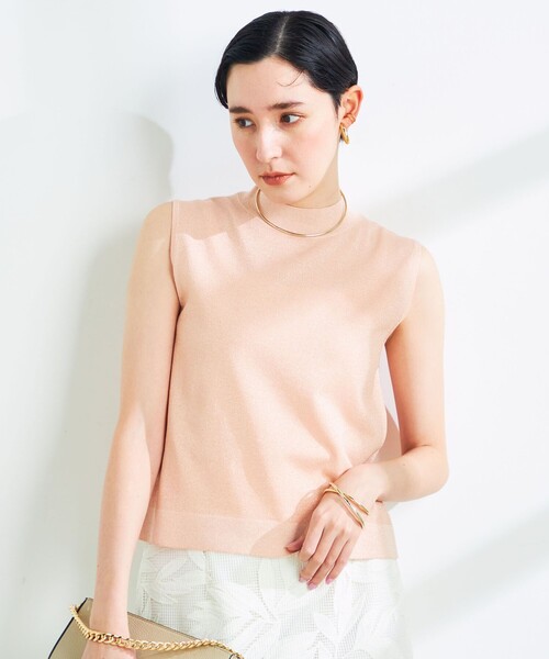 NOLLEY’S Sophi(ノーリーズソフィ)の「《手洗い可能》ラメノースリーブプルオーバーニット(ニット/セーター・レディース・サーモンピンク/シルバー/ブラック/ゴールド・36/38)」の3枚目の写真