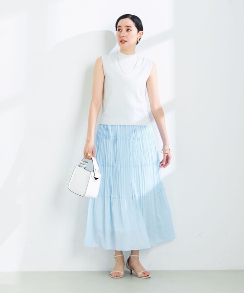 NOLLEY’S Sophi(ノーリーズソフィ)の「《手洗い可能》ラメノースリーブプルオーバーニット(ニット/セーター・レディース・サーモンピンク/シルバー/ブラック/ゴールド・36/38)」の7枚目の写真