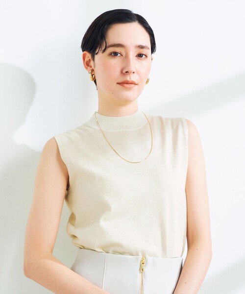 NOLLEY’S Sophi(ノーリーズソフィ)の「《手洗い可能》ラメノースリーブプルオーバーニット(ニット/セーター・レディース・サーモンピンク/シルバー/ブラック/ゴールド・36/38)」の16枚目の写真