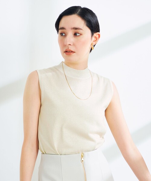 NOLLEY’S Sophi(ノーリーズソフィ)の「《手洗い可能》ラメノースリーブプルオーバーニット(ニット/セーター・レディース・サーモンピンク/シルバー/ブラック/ゴールド・36/38)」の17枚目の写真