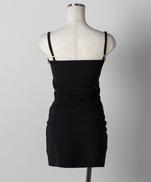 me+em select（ミームセレクト）の「サイドタックストレッチスリットミニキャミワンピース ／ side tack stretch slit mini cami onepiece（ワンピース・レディース・ブラック・SMALL/MEDIUM）」の9枚目の写真