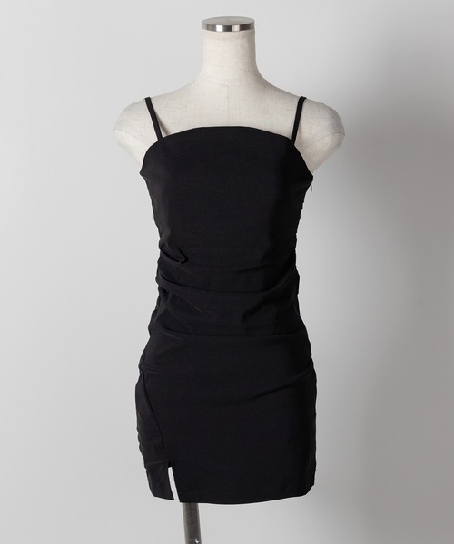 me+em select（ミームセレクト）の「サイドタックストレッチスリットミニキャミワンピース ／ side tack stretch slit mini cami onepiece（ワンピース・レディース・ブラック・SMALL/MEDIUM）」の21枚目の写真