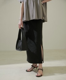 SALON adam et rope' | 【WEB限定】ラメナロースカート【洗える】(スカート)