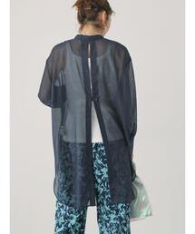 Lugnoncure | シアーバックシャンチュニック(シャツ/ブラウス)