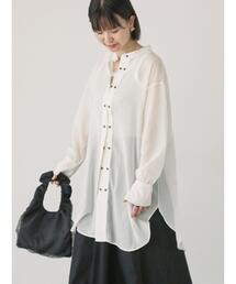 Lugnoncure | シアーバックシャンチュニック(シャツ/ブラウス)