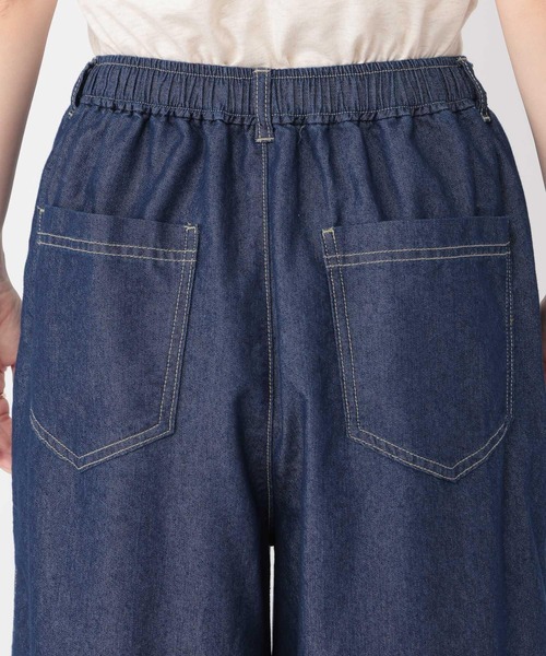 studio CLIP（スタディオクリップ）の「サマーデニムバギーパンツ[プチ・プラス・トールサイズあり]（デニムパンツ・レディース・インディゴブルー/ライトブルー/ホワイト・MEDIUM/LARGE/ﾌﾘｰ(L)/PF/TF）」の12枚目の写真