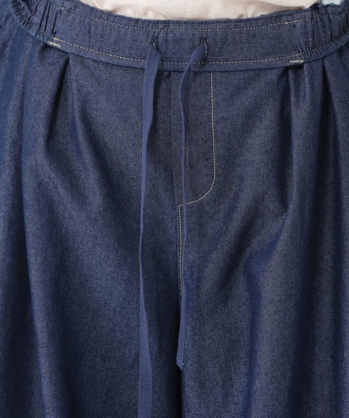 studio CLIP（スタディオクリップ）の「サマーデニムバギーパンツ[プチ・プラス・トールサイズあり]（デニムパンツ・レディース・インディゴブルー/ライトブルー/ホワイト・MEDIUM/LARGE/ﾌﾘｰ(L)/PF/TF）」の8枚目の写真