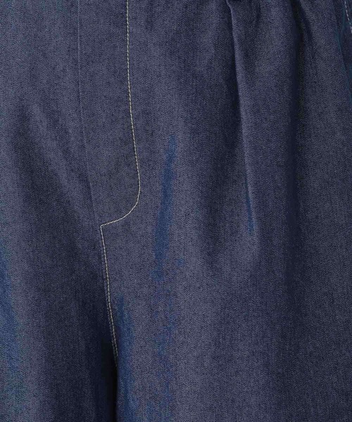 studio CLIP（スタディオクリップ）の「サマーデニムバギーパンツ[プチ・プラス・トールサイズあり]（デニムパンツ・レディース・インディゴブルー/ライトブルー/ホワイト・MEDIUM/LARGE/ﾌﾘｰ(L)/PF/TF）」の9枚目の写真