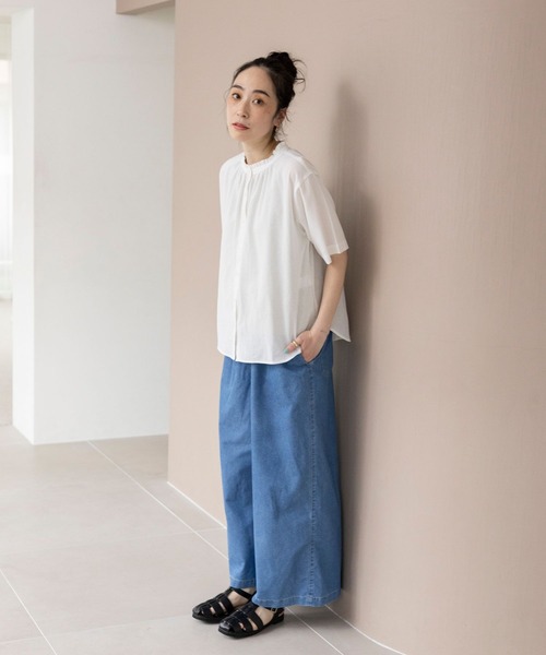 セール】サマーデニムバギーパンツ[プチ・プラス・トールサイズあり