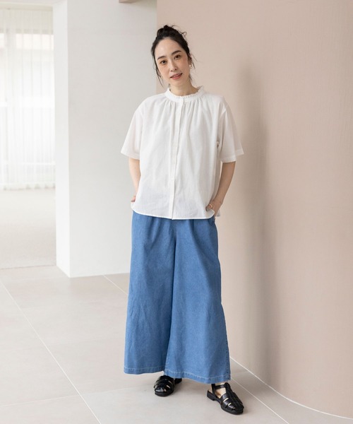 セール】サマーデニムバギーパンツ[プチ・プラス・トールサイズあり