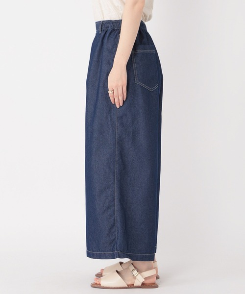 studio CLIP（スタディオクリップ）の「サマーデニムバギーパンツ[プチ・プラス・トールサイズあり]（デニムパンツ・レディース・インディゴブルー/ライトブルー/ホワイト・MEDIUM/LARGE/ﾌﾘｰ(L)/PF/TF）」の16枚目の写真