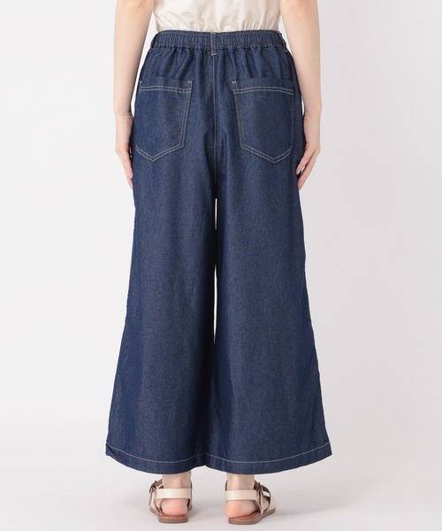 studio CLIP（スタディオクリップ）の「サマーデニムバギーパンツ[プチ・プラス・トールサイズあり]（デニムパンツ・レディース・インディゴブルー/ライトブルー/ホワイト・MEDIUM/LARGE/ﾌﾘｰ(L)/PF/TF）」の17枚目の写真
