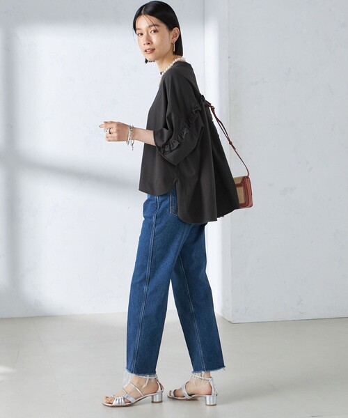 SHIPS バッグフリル半袖Tシャツ　ネイビー 楽天市場】【SALE／60%OFF】＜洗濯機可能＞バック フリル 半袖 T