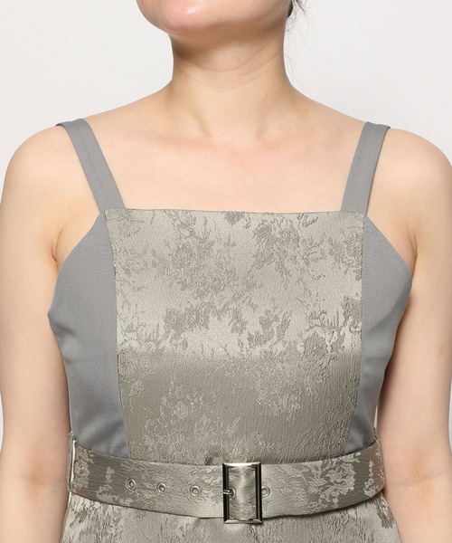 HARE（ハレ）の「ジャガードキリカエキャミワンピース(HARE)（ワンピース・レディース・グレー/ブラック・FREE）」の18枚目の写真