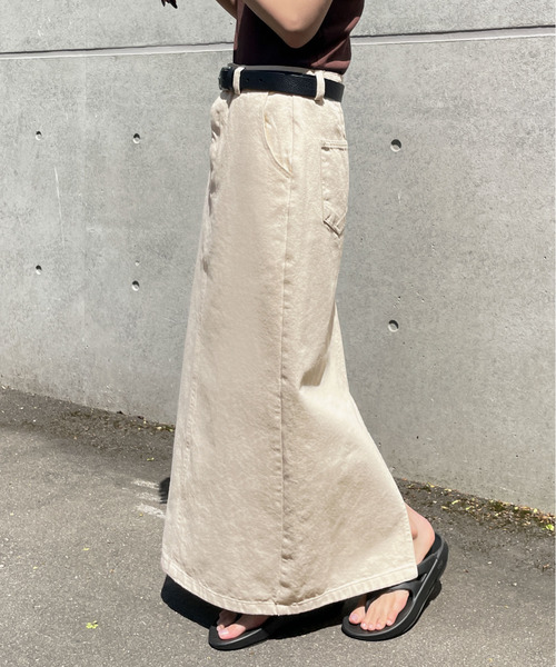 Chillfar（チルファー）の「デニムロングスカート（デニムスカート・レディース・ネイビー/ホワイト/サックスブルー/ブラック・MEDIUM/LARGE）」の11枚目の写真