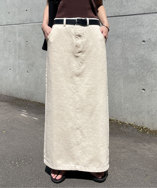 Chillfar（チルファー）の「デニムロングスカート（デニムスカート・レディース・ネイビー/ホワイト/サックスブルー/ブラック・MEDIUM/LARGE）」の14枚目の写真