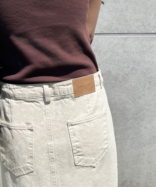 Chillfar（チルファー）の「デニムロングスカート（デニムスカート・レディース・ネイビー/ホワイト/サックスブルー/ブラック・MEDIUM/LARGE）」の16枚目の写真