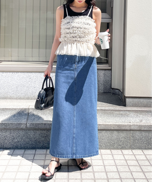 デニムロングスカート（デニムスカート）｜Chillfar（チルファー）の