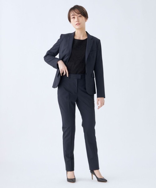 SUIT SELECT(スーツセレクト)の「【セットアップ対応】【おうちで洗えるストレッチ】ストレートパンツ/裾上げ必要(スーツパンツ・レディース・ネイビー・7号/9号/11号/13号/15号/17号/5号)」の14枚目の写真