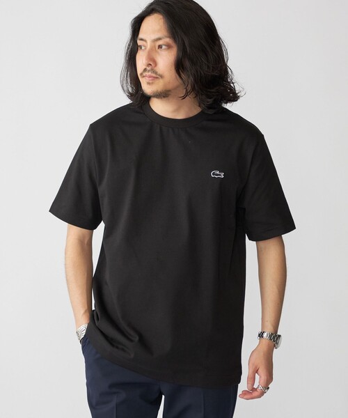 LACOSTE（ラコステ）の「LACOSTE: TH5582-99 アウトラインクロック クルーネック Tシャツ（Tシャツ/カットソー・メンズ・ホワイト/ブラック/ネイビー・3/4/5）」の3枚目の写真