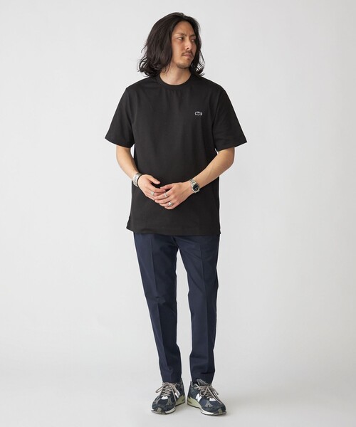 LACOSTE（ラコステ）の「LACOSTE: TH5582-99 アウトラインクロック クルーネック Tシャツ（Tシャツ/カットソー・メンズ・ホワイト/ブラック/ネイビー・3/4/5）」の16枚目の写真
