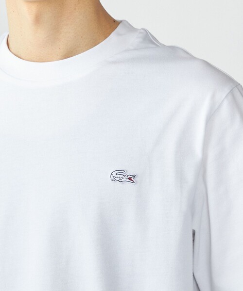 LACOSTE（ラコステ）の「LACOSTE: TH5582-99 アウトラインクロック クルーネック Tシャツ（Tシャツ/カットソー・メンズ・ホワイト/ブラック/ネイビー・3/4/5）」の5枚目の写真