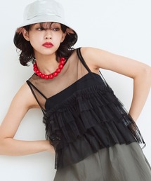 Narcissus | 【MIDVEIN】チュールフリルベスト(ベスト)