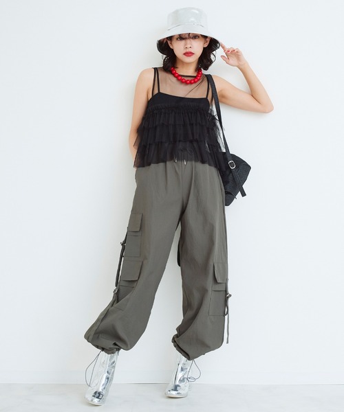 Narcissus（ナルシス）の「【MIDVEIN】チュールフリルベスト（ベスト・レディース・ブラック/ライム・FREE）」の17枚目の写真