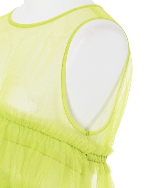 Narcissus（ナルシス）の「【MIDVEIN】チュールフリルベスト（ベスト・レディース・ブラック/ライム・FREE）」の8枚目の写真