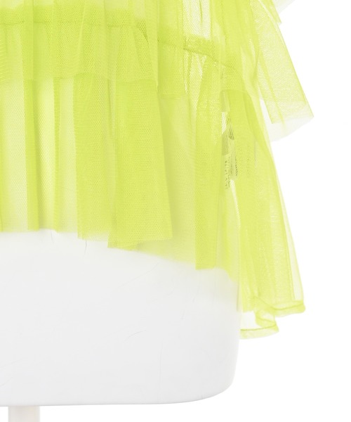 Narcissus（ナルシス）の「【MIDVEIN】チュールフリルベスト（ベスト・レディース・ブラック/ライム・FREE）」の3枚目の写真