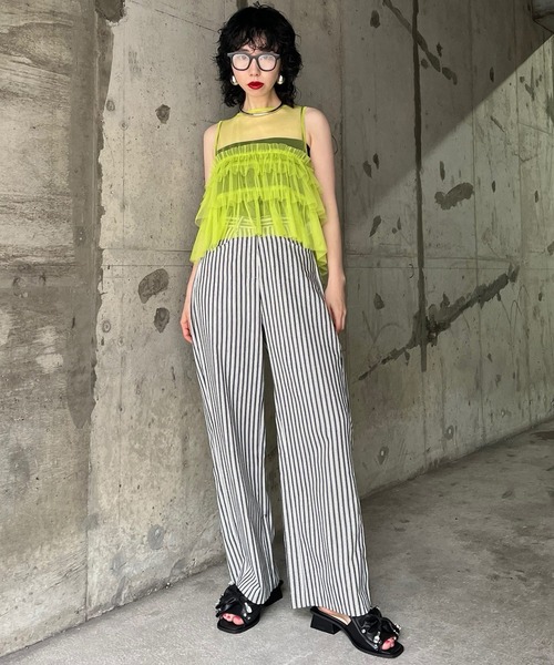 Narcissus（ナルシス）の「【MIDVEIN】チュールフリルベスト（ベスト・レディース・ブラック/ライム・FREE）」の18枚目の写真