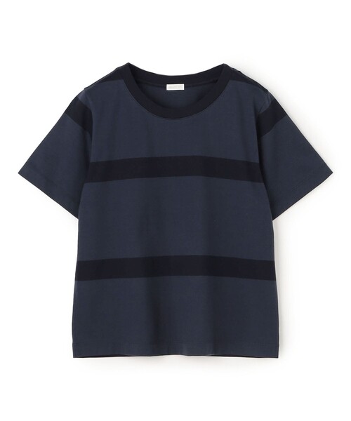 GALERIE VIE(ギャルリー ヴィー)の「ファインコットンボーダー クルーネックTシャツ(Tシャツ/カットソー・レディース・ベージュ系その他/ホワイト/ネイビー・FREE)」の3枚目の写真