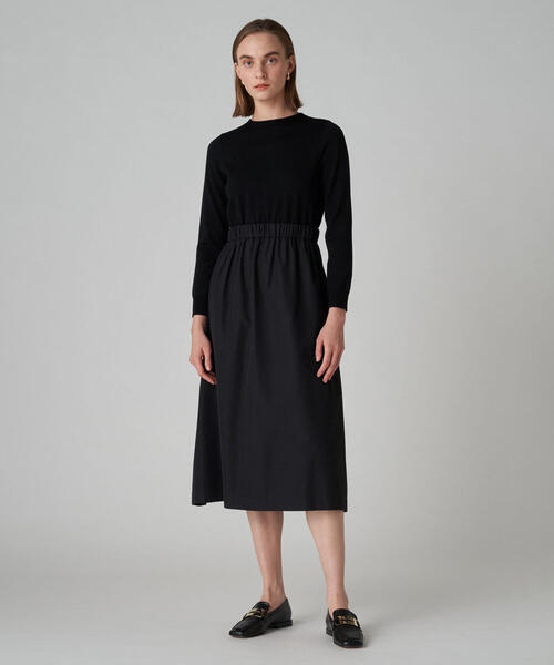 トゥモローランド ニットブラックロングワンピース セール  