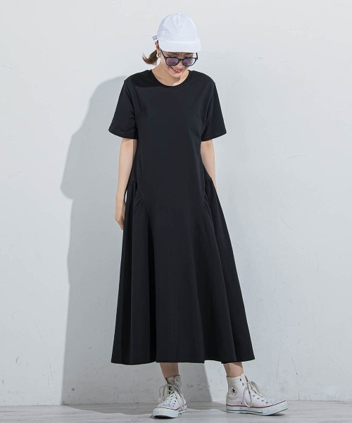 VICKY（ビッキー）の「【すっぽり楽ちん】カットギャザーワンピース≪洗濯機で洗える≫（ワンピース・レディース・カーキ/ブラック/グレー/ブルー・M）」の11枚目の写真