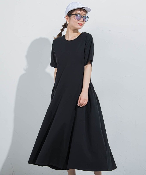 VICKY（ビッキー）の「【すっぽり楽ちん】カットギャザーワンピース≪洗濯機で洗える≫（ワンピース・レディース・カーキ/ブラック/グレー/ブルー・M）」の9枚目の写真