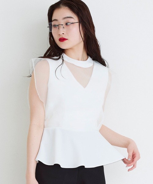 【セール】【Narcissus】オーガンジーリボンブラウス（シャツ/ブラウス）｜Narcissus（ナルシス）