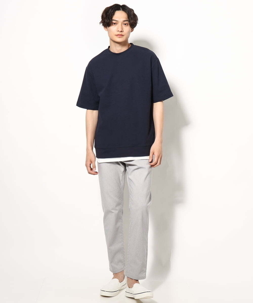 a.v.v（アーヴェヴェ）の「【接触冷感】アゼセミワイドスウェットＴ（Tシャツ/カットソー・メンズ・ホワイト/ブラック/ネイビー・48/46/50/44）」の4枚目の写真