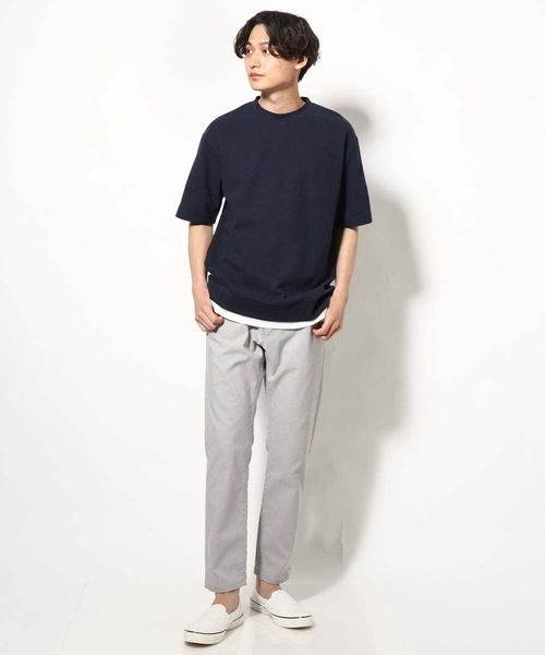 a.v.v（アーヴェヴェ）の「【接触冷感】アゼセミワイドスウェットＴ（Tシャツ/カットソー・メンズ・ホワイト/ブラック/ネイビー・48/46/50/44）」の5枚目の写真