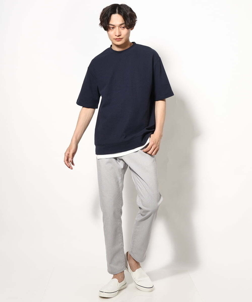 a.v.v（アーヴェヴェ）の「【接触冷感】アゼセミワイドスウェットＴ（Tシャツ/カットソー・メンズ・ホワイト/ブラック/ネイビー・48/46/50/44）」の6枚目の写真