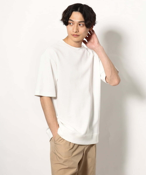 a.v.v（アーヴェヴェ）の「【接触冷感】アゼセミワイドスウェットＴ（Tシャツ/カットソー・メンズ・ホワイト/ブラック/ネイビー・48/46/50/44）」の16枚目の写真