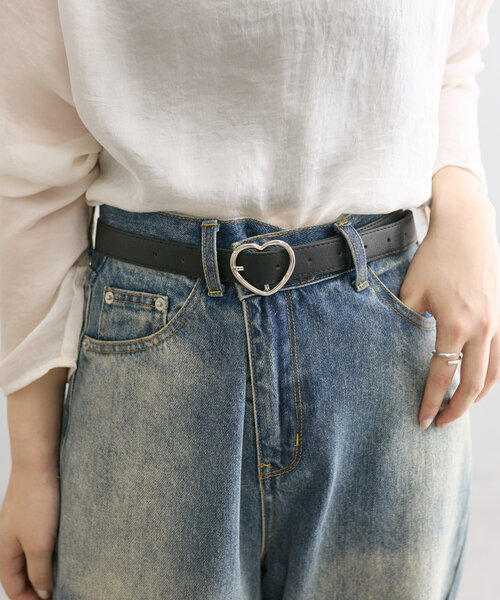 mystic（ミスティック）の「ハートバックルベルト（ベルト・レディース・ブラウン/ブラック・ONE SIZE）」の2枚目の写真