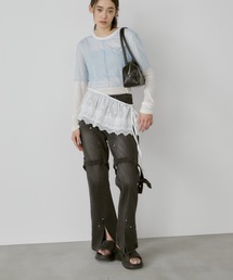 ベルトデザインデニム