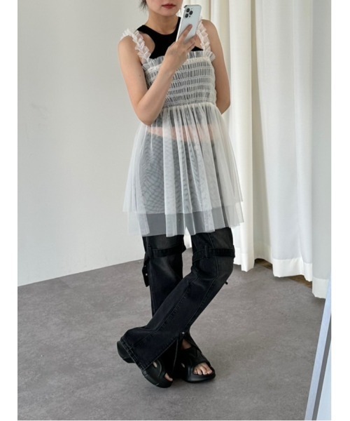 duei（デュイ）の「ベルトデザインデニム（デニムパンツ・レディース・ブラック・SMALL/FREE）」の8枚目の写真