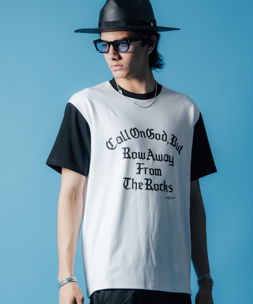 CRIMIE(クライミー)の「MOTO CLUB TEAM SHORT SLEEVE T SHIRT / 袖配色 クラブチーム ロゴ Tシャツ(Tシャツ/カットソー・メンズ・ホワイト/ブラック・XXL/XL/L/M/S)」の1枚目の写真